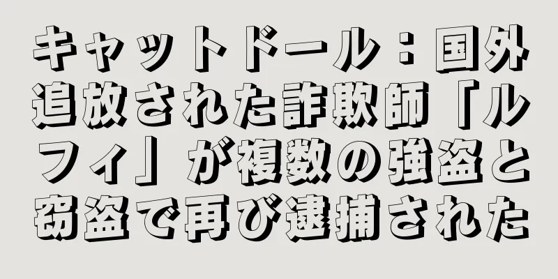 キャットドール：国外追放された詐欺師「ルフィ」が複数の強盗と窃盗で再び逮捕された