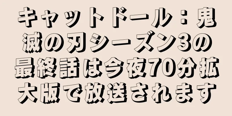 キャットドール：鬼滅の刃シーズン3の最終話は今夜70分拡大版で放送されます