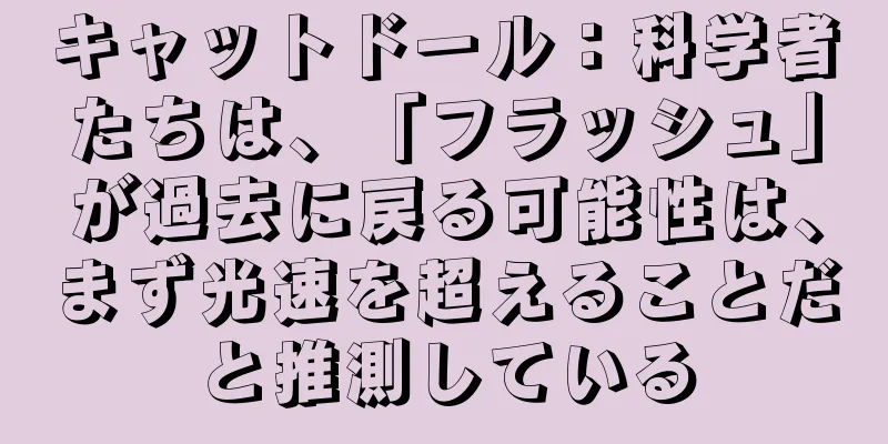 キャットドール：科学者たちは、「フラッシュ」が過去に戻る可能性は、まず光速を超えることだと推測している