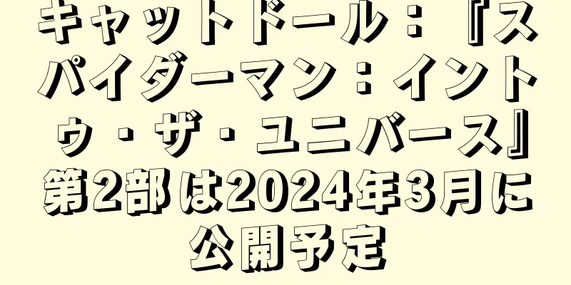 キャットドール：『スパイダーマン：イントゥ・ザ・ユニバース』第2部は2024年3月に公開予定