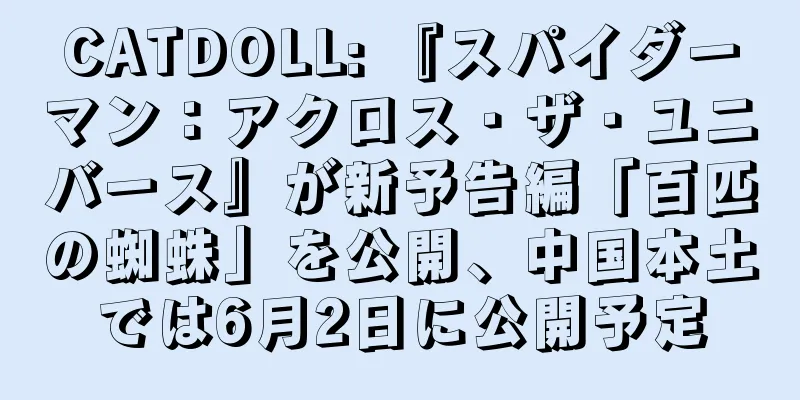 CATDOLL: 『スパイダーマン：アクロス・ザ・ユニバース』が新予告編「百匹の蜘蛛」を公開、中国本土では6月2日に公開予定