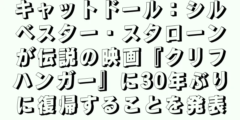 キャットドール：シルベスター・スタローンが伝説の映画『クリフハンガー』に30年ぶりに復帰することを発表