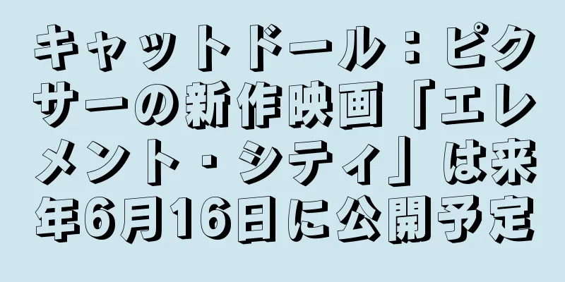 キャットドール：ピクサーの新作映画「エレメント・シティ」は来年6月16日に公開予定