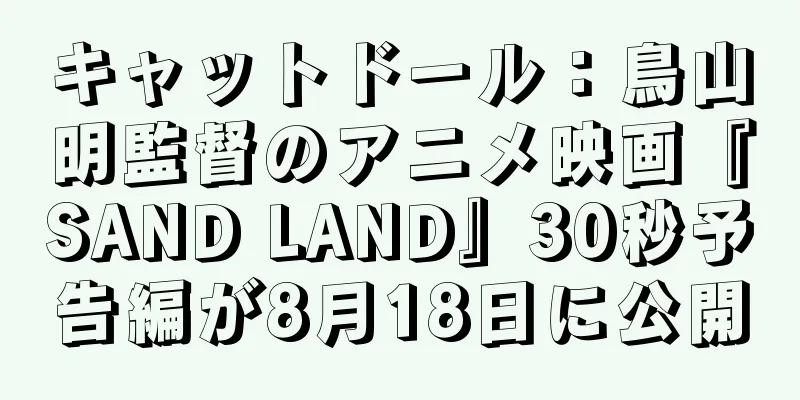 キャットドール：鳥山明監督のアニメ映画『SAND LAND』30秒予告編が8月18日に公開