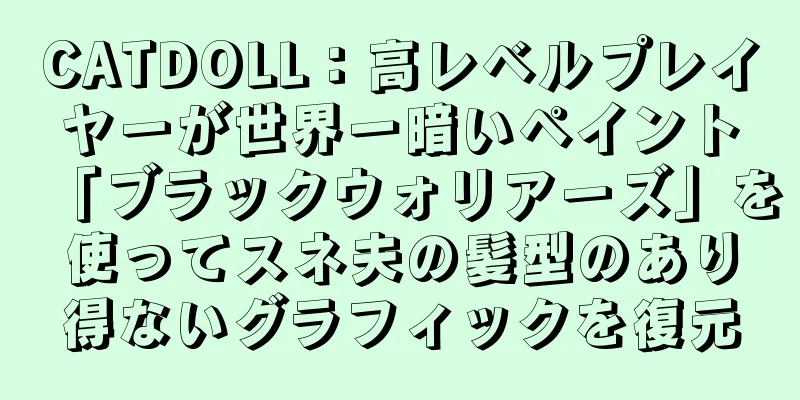 CATDOLL：高レベルプレイヤーが世界一暗いペイント「ブラックウォリアーズ」を使ってスネ夫の髪型のあり得ないグラフィックを復元