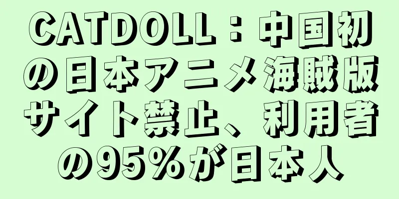 CATDOLL：中国初の日本アニメ海賊版サイト禁止、利用者の95％が日本人