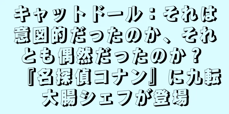 キャットドール：それは意図的だったのか、それとも偶然だったのか？ 『名探偵コナン』に九転大腸シェフが登場