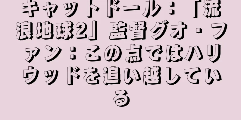 キャットドール：「流浪地球2」監督グオ・ファン：この点ではハリウッドを追い越している