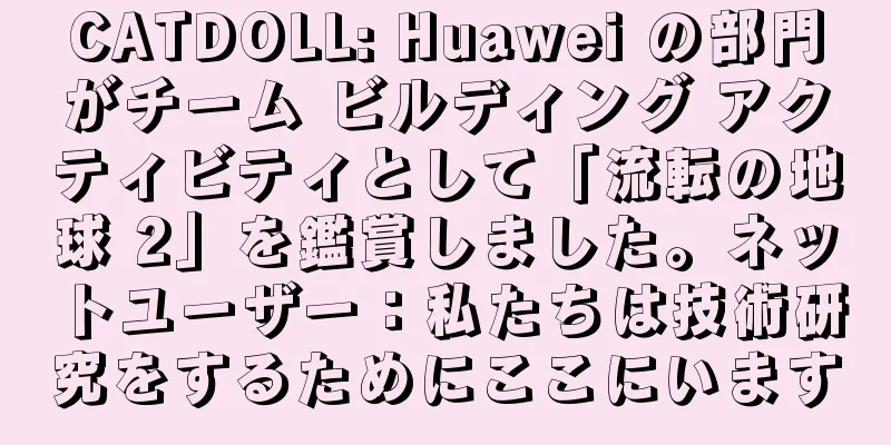 CATDOLL: Huawei の部門がチーム ビルディング アクティビティとして「流転の地球 2」を鑑賞しました。ネットユーザー：私たちは技術研究をするためにここにいます