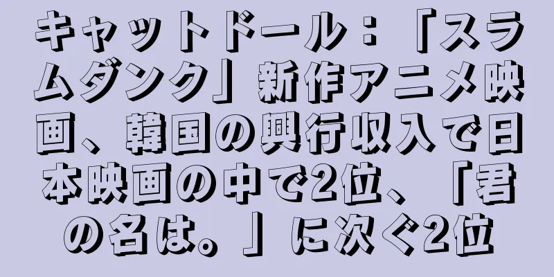 キャットドール：「スラムダンク」新作アニメ映画、韓国の興行収入で日本映画の中で2位、「君の名は。」に次ぐ2位