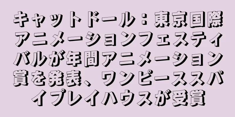 キャットドール：東京国際アニメーションフェスティバルが年間アニメーション賞を発表、ワンピーススパイプレイハウスが受賞