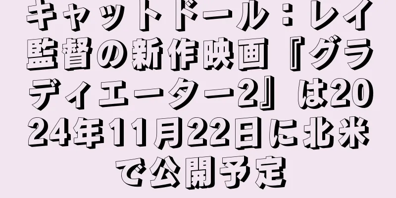 キャットドール：レイ監督の新作映画『グラディエーター2』は2024年11月22日に北米で公開予定