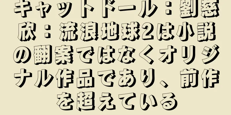 キャットドール：劉慈欣：流浪地球2は小説の翻案ではなくオリジナル作品であり、前作を超えている