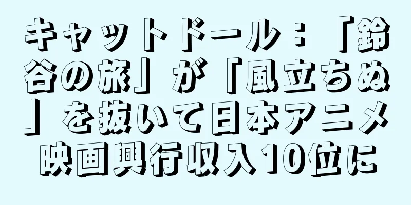キャットドール：「鈴谷の旅」が「風立ちぬ」を抜いて日本アニメ映画興行収入10位に