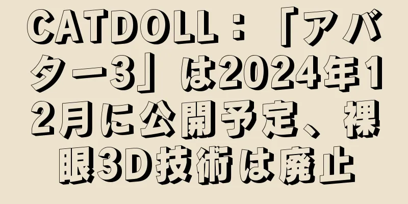 CATDOLL：「アバター3」は2024年12月に公開予定、裸眼3D技術は廃止