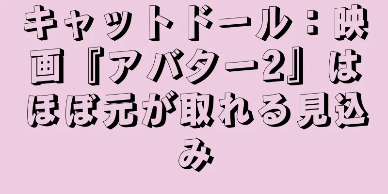キャットドール：映画『アバター2』はほぼ元が取れる見込み