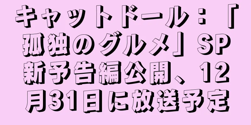 キャットドール：「孤独のグルメ」SP新予告編公開、12月31日に放送予定