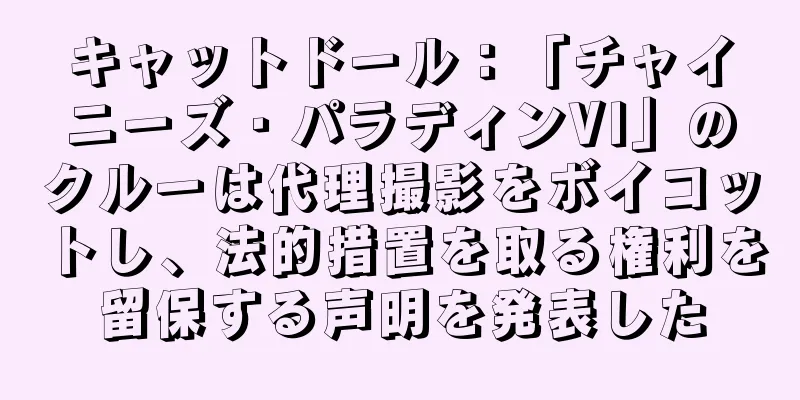 キャットドール：「チャイニーズ・パラディンVI」のクルーは代理撮影をボイコットし、法的措置を取る権利を留保する声明を発表した