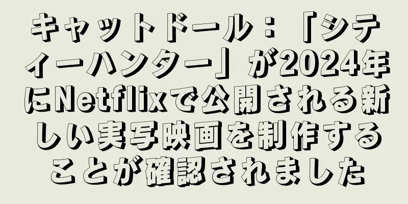 キャットドール：「シティーハンター」が2024年にNetflixで公開される新しい実写映画を制作することが確認されました