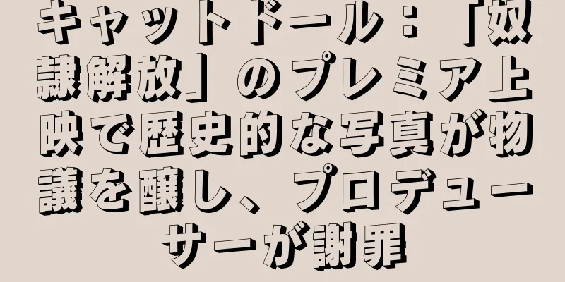キャットドール：「奴隷解放」のプレミア上映で歴史的な写真が物議を醸し、プロデューサーが謝罪