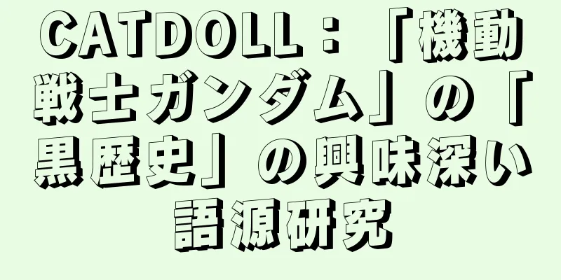 CATDOLL：「機動戦士ガンダム」の「黒歴史」の興味深い語源研究