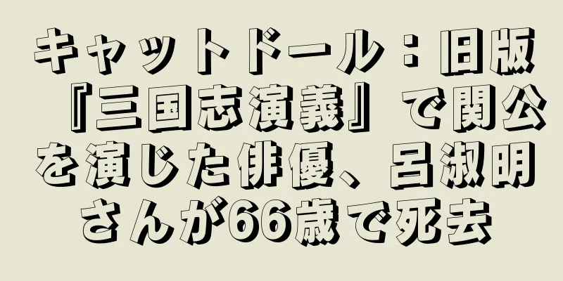 キャットドール：旧版『三国志演義』で関公を演じた俳優、呂淑明さんが66歳で死去