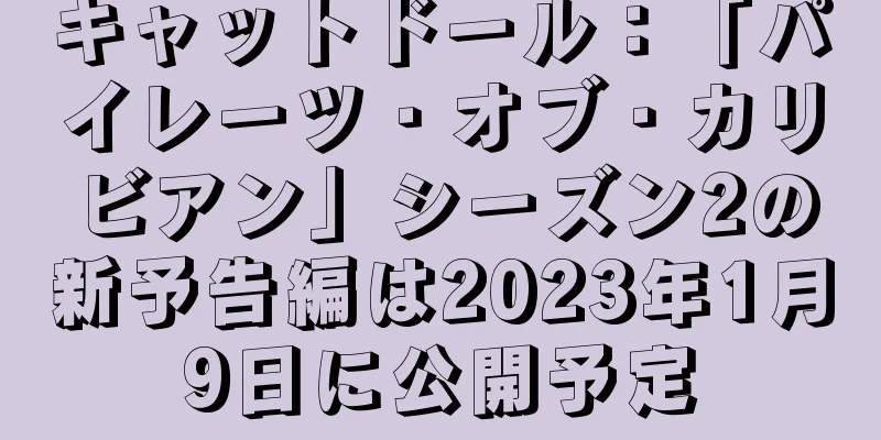キャットドール：「パイレーツ・オブ・カリビアン」シーズン2の新予告編は2023年1月9日に公開予定