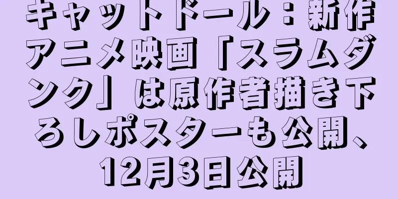 キャットドール：新作アニメ映画「スラムダンク」は原作者描き下ろしポスターも公開、12月3日公開