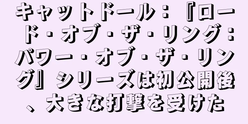 キャットドール：『ロード・オブ・ザ・リング：パワー・オブ・ザ・リング』シリーズは初公開後、大きな打撃を受けた