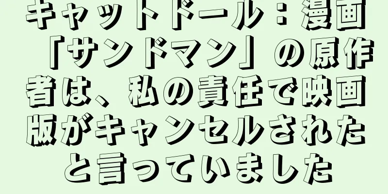 キャットドール：漫画「サンドマン」の原作者は、私の責任で映画版がキャンセルされたと言っていました