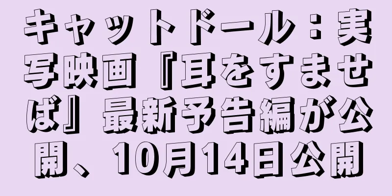 キャットドール：実写映画『耳をすませば』最新予告編が公開、10月14日公開