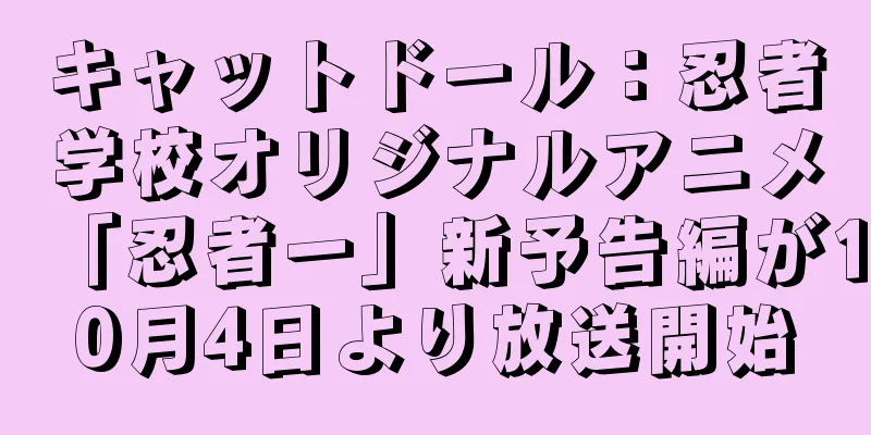 キャットドール：忍者学校オリジナルアニメ「忍者一」新予告編が10月4日より放送開始