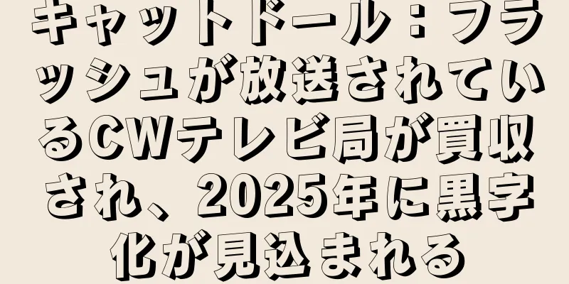 キャットドール：フラッシュが放送されているCWテレビ局が買収され、2025年に黒字化が見込まれる