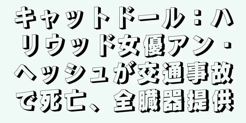 キャットドール：ハリウッド女優アン・ヘッシュが交通事故で死亡、全臓器提供