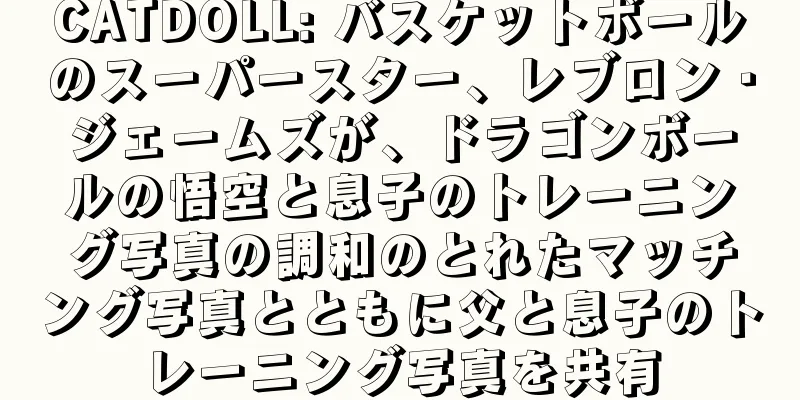 CATDOLL: バスケットボールのスーパースター、レブロン・ジェームズが、ドラゴンボールの悟空と息子のトレーニング写真の調和のとれたマッチング写真とともに父と息子のトレーニング写真を共有