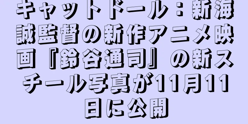 キャットドール：新海誠監督の新作アニメ映画『鈴谷通司』の新スチール写真が11月11日に公開