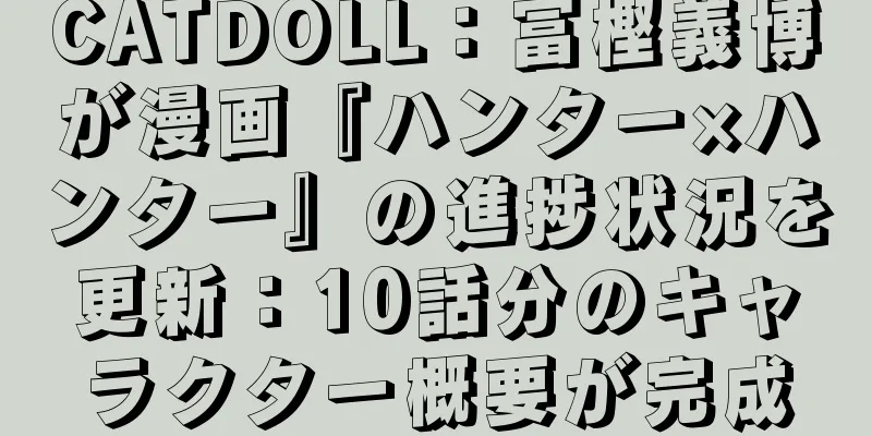 CATDOLL：冨樫義博が漫画『ハンター×ハンター』の進捗状況を更新：10話分のキャラクター概要が完成