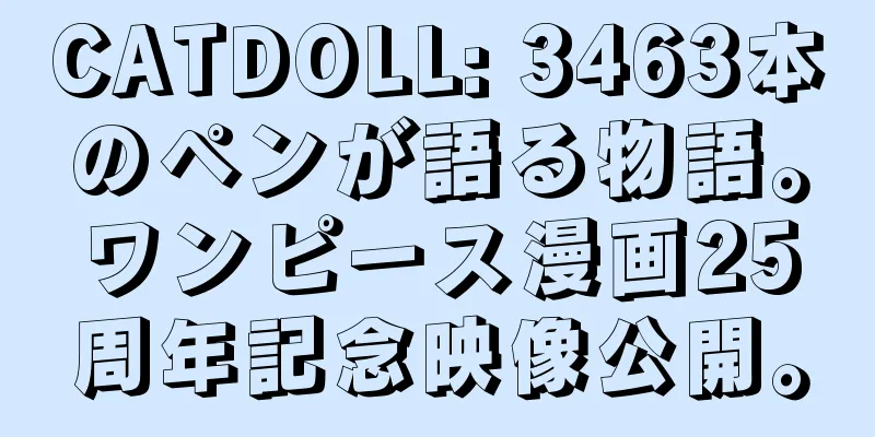CATDOLL: 3463本のペンが語る物語。ワンピース漫画25周年記念映像公開。
