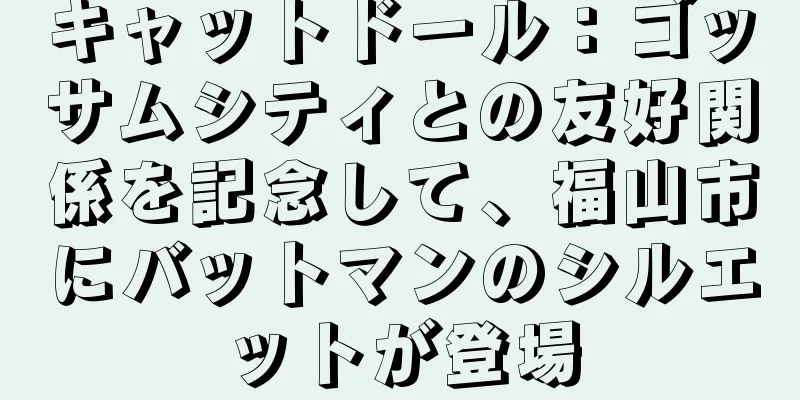 キャットドール：ゴッサムシティとの友好関係を記念して、福山市にバットマンのシルエットが登場
