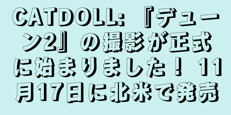 CATDOLL: 『デューン2』の撮影が正式に始まりました！ 11月17日に北米で発売