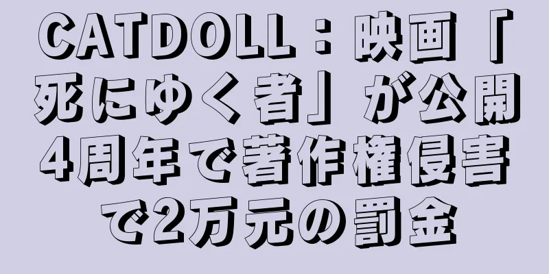 CATDOLL：映画「死にゆく者」が公開4周年で著作権侵害で2万元の罰金