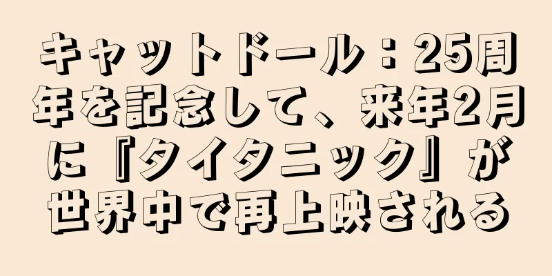キャットドール：25周年を記念して、来年2月に『タイタニック』が世界中で再上映される