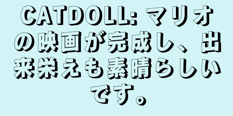 CATDOLL: マリオの映画が完成し、出来栄えも素晴らしいです。