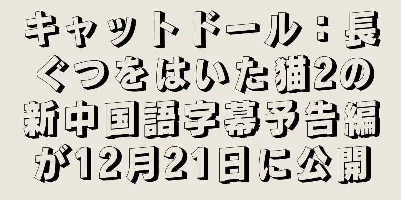 キャットドール：長ぐつをはいた猫2の新中国語字幕予告編が12月21日に公開