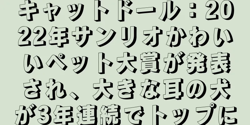 キャットドール：2022年サンリオかわいいペット大賞が発表され、大きな耳の犬が3年連続でトップに