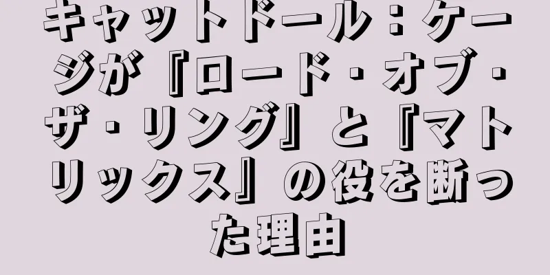 キャットドール：ケージが『ロード・オブ・ザ・リング』と『マトリックス』の役を断った理由