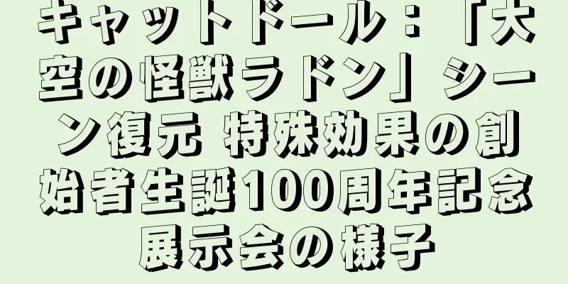 キャットドール：「大空の怪獣ラドン」シーン復元 特殊効果の創始者生誕100周年記念展示会の様子