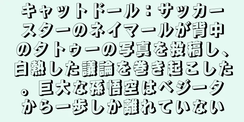 キャットドール：サッカースターのネイマールが背中のタトゥーの写真を投稿し、白熱した議論を巻き起こした。巨大な孫悟空はベジータから一歩しか離れていない