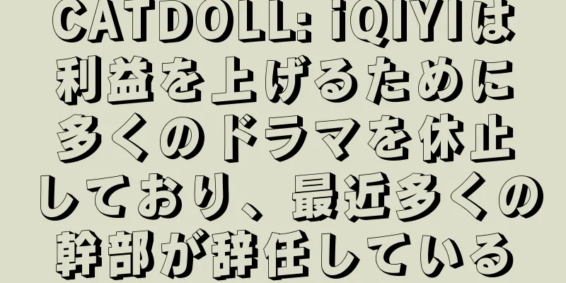CATDOLL: iQIYIは利益を上げるために多くのドラマを休止しており、最近多くの幹部が辞任している