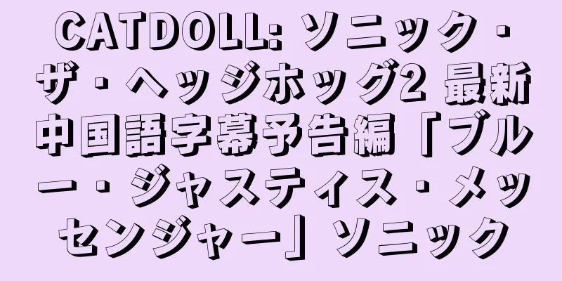CATDOLL: ソニック・ザ・ヘッジホッグ2 最新中国語字幕予告編「ブルー・ジャスティス・メッセンジャー」ソニック